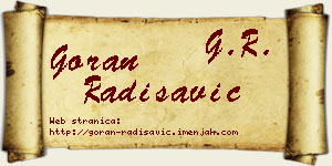 Goran Radisavić vizit kartica
